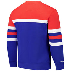 Denver Nuggets Hardwood Classics Vintage Logo Head Coach Pullover Sweatshirt sale - Royal/Red discount