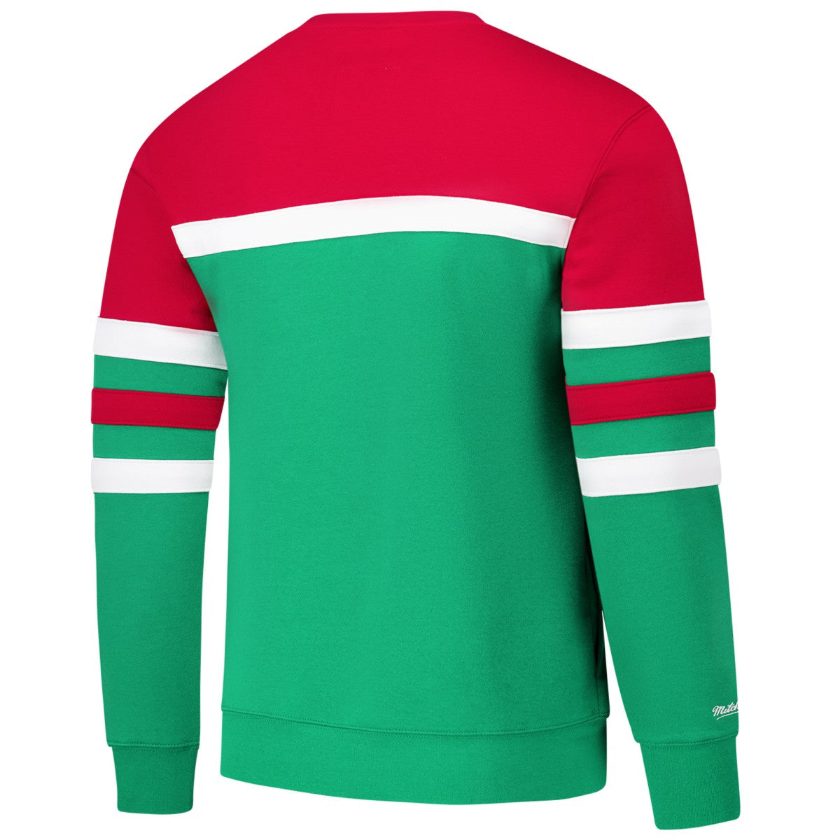 Milwaukee Bucks Hardwood Classics Vintage Logo Head Coach Pullover Sweatshirt - Green/Red for sale