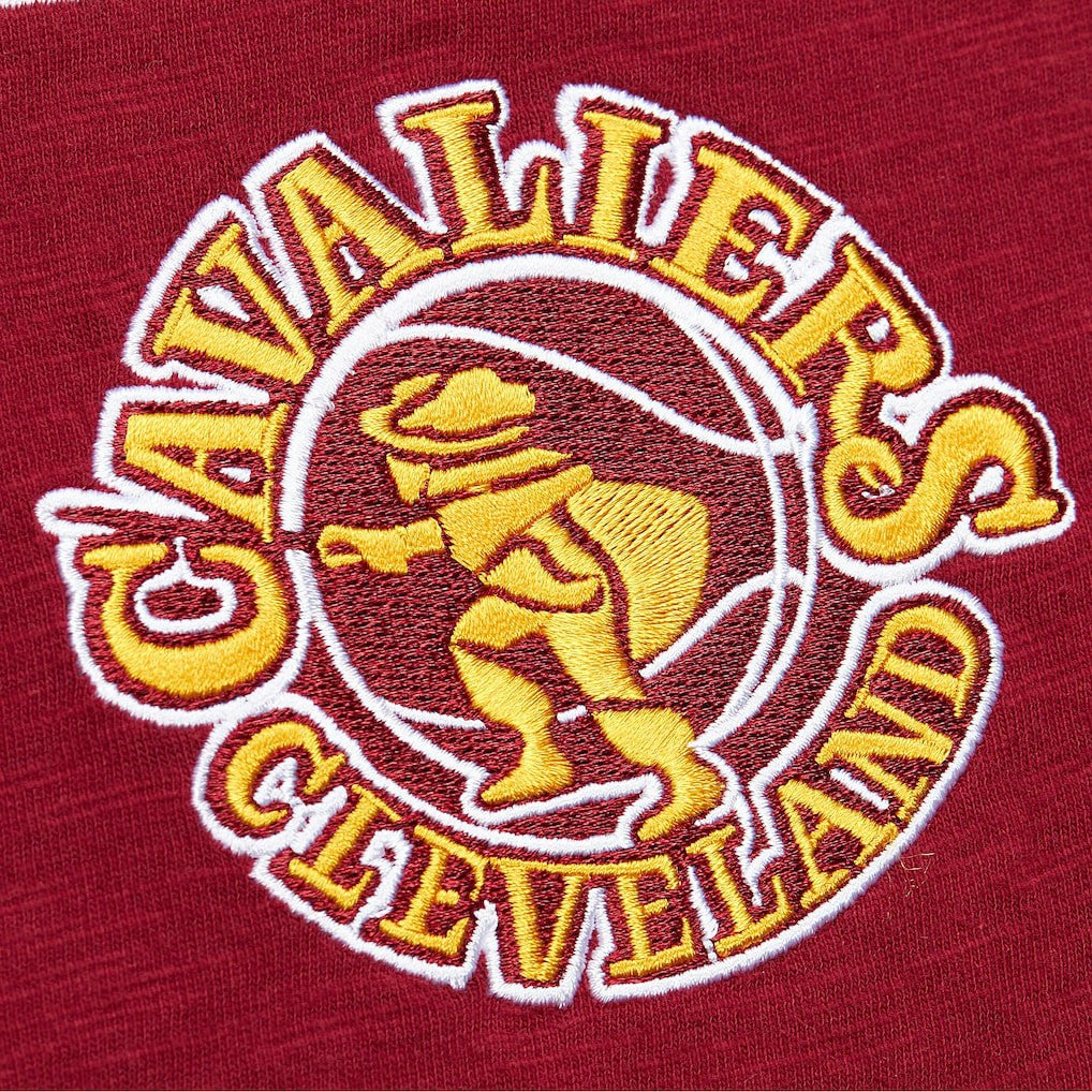 Cleveland Cavaliers Hardwood Classics Felt Applique Slub T-Shirt sale - Wine online