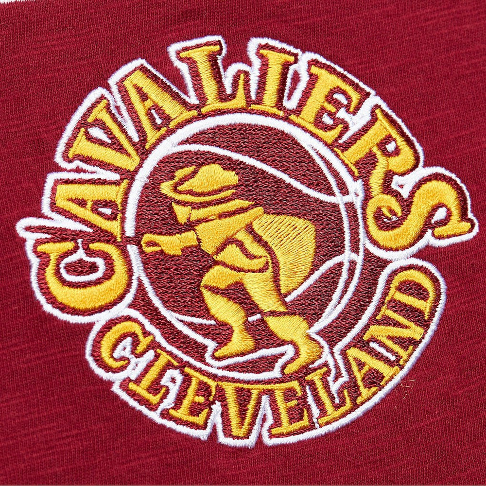 Cleveland Cavaliers Hardwood Classics Felt Applique Slub T-Shirt sale - Wine online