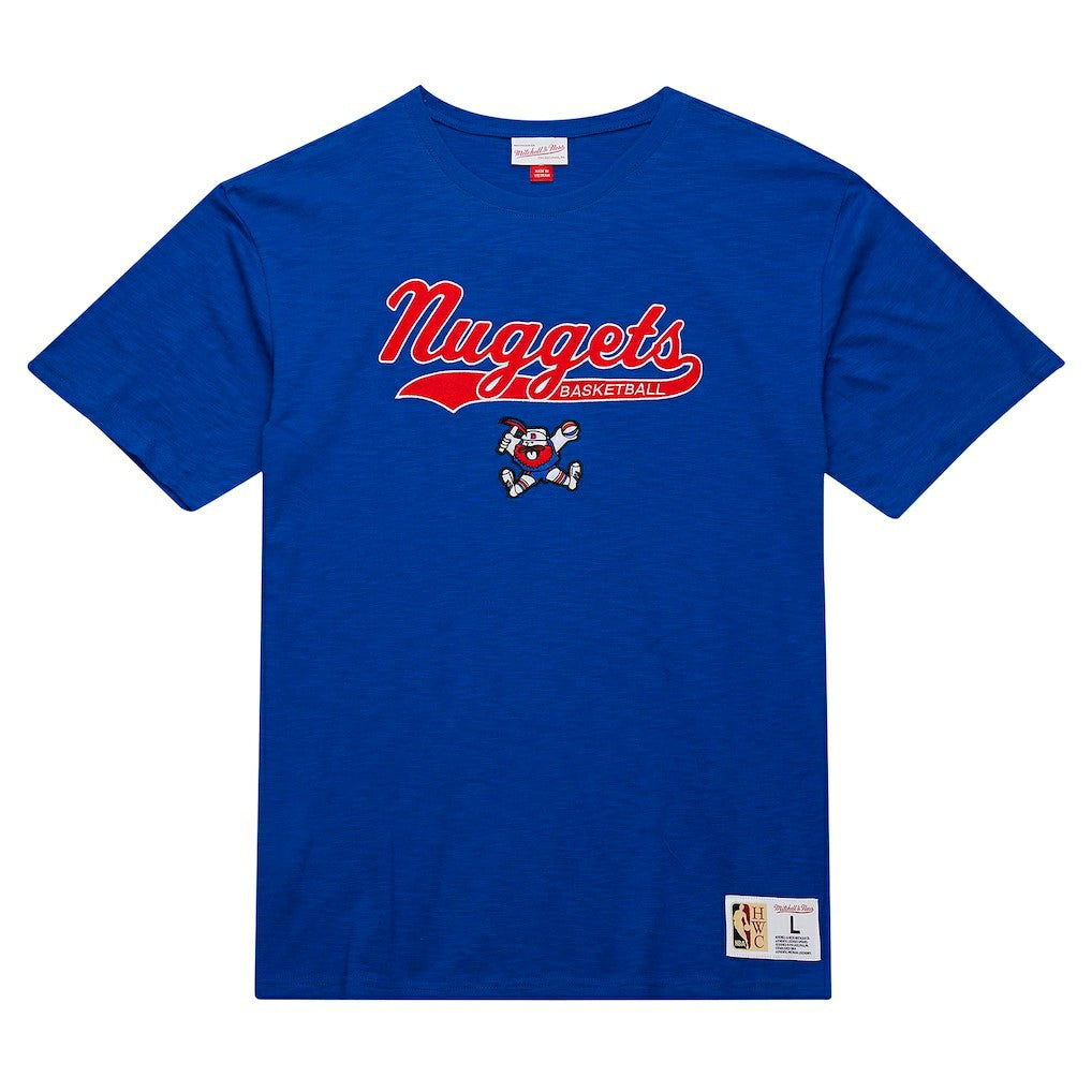 Denver Nuggets Hardwood Classics Felt Applique Slub T-Shirt sale - Royal outlet