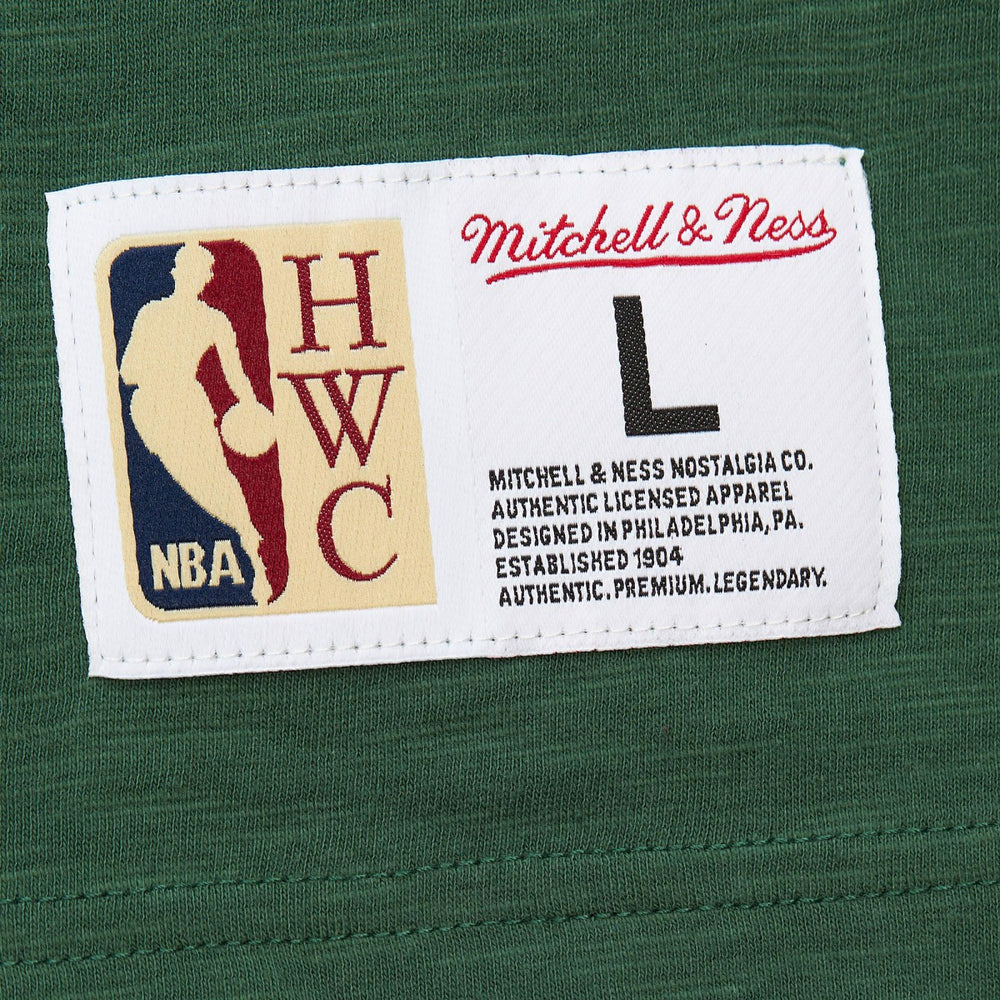 Milwaukee Bucks Hardwood Classics Felt Applique Slub T-Shirt - Green outlet