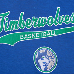 Minnesota Timberwolves Hardwood Classics Felt Applique Slub T-Shirt - Blue cheap