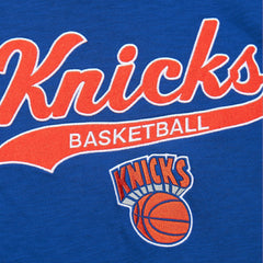 New York Knicks Hardwood Classics Felt Applique Slub T-Shirt - Blue cheap