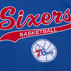 Philadelphia 76ers Hardwood Classics Felt Applique Slub T-Shirt - Royal cheap