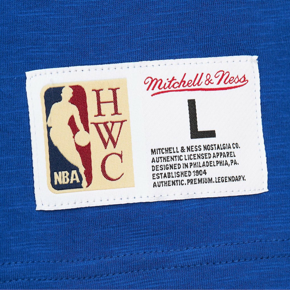 Philadelphia 76ers Hardwood Classics Felt Applique Slub T-Shirt - Royal cheap