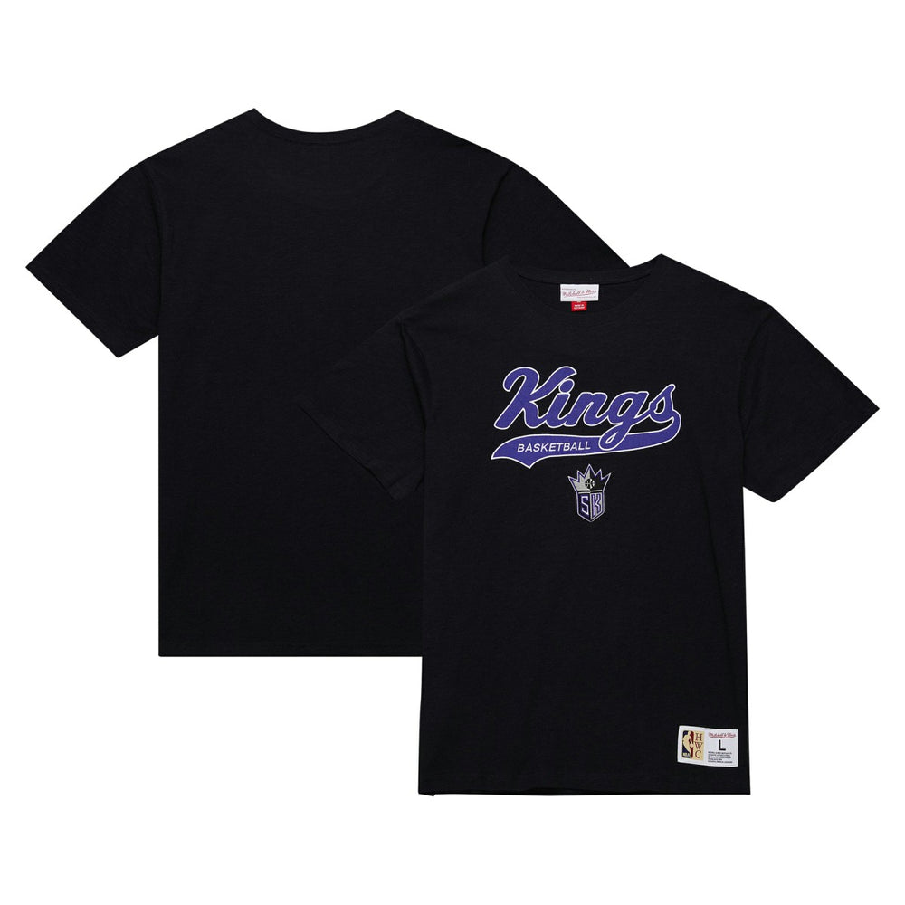 Sacramento Kings Hardwood Classics Felt Applique Slub T-Shirt - Black shop