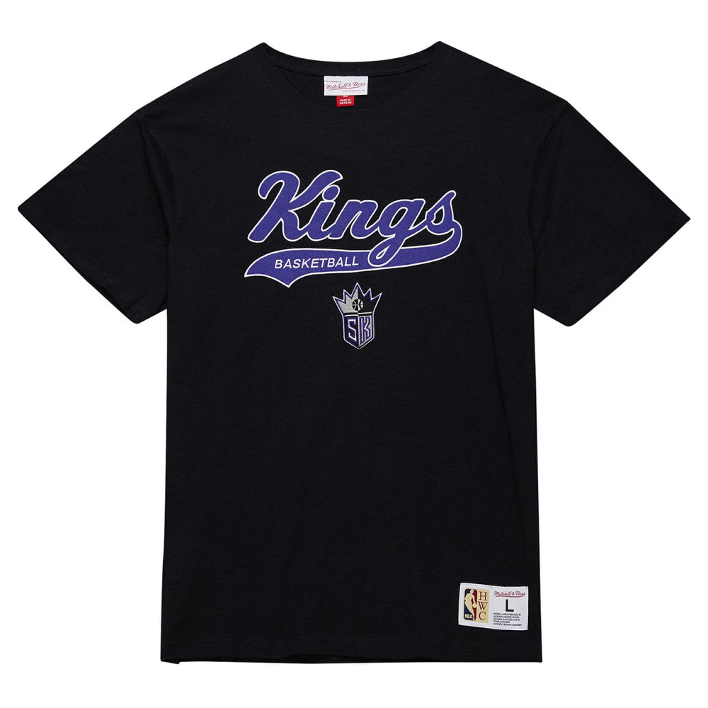 Sacramento Kings Hardwood Classics Felt Applique Slub T-Shirt - Black shop