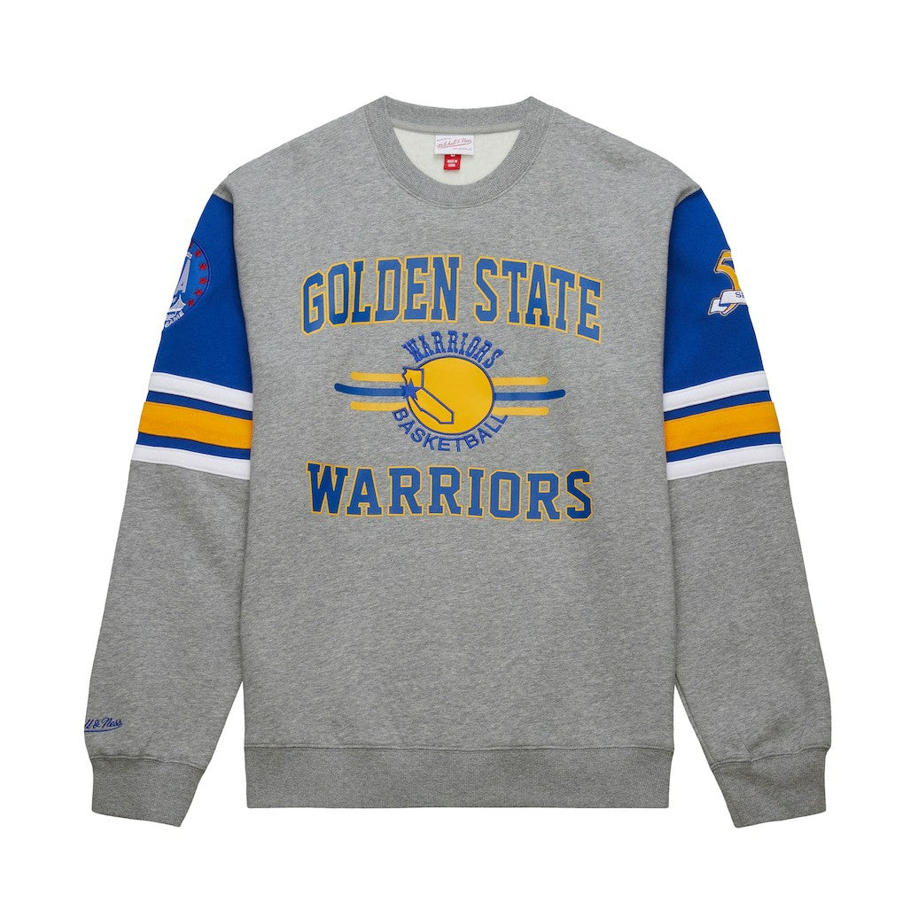 Golden State Warriors Hardwood Classics All Over 4.0 Pullover Sweatshirt sale - Heather Gray sale