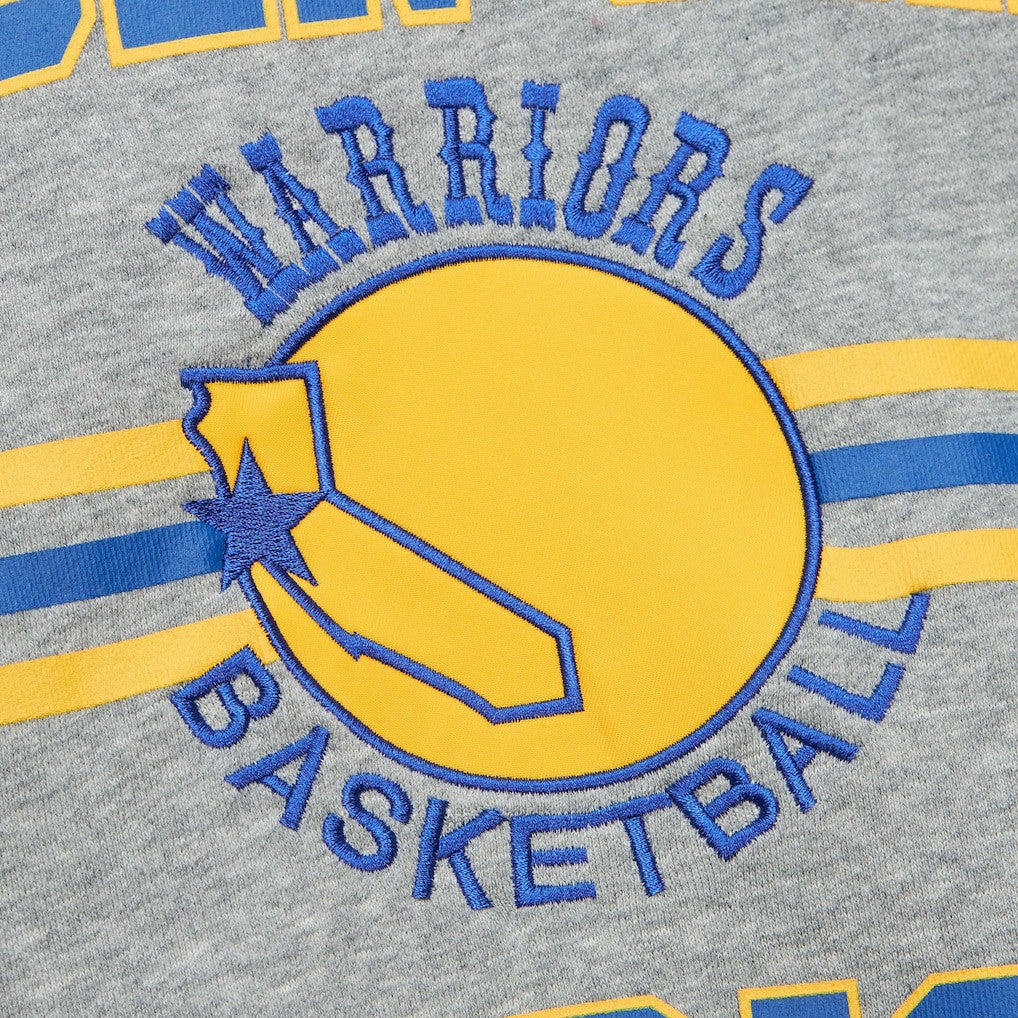 Golden State Warriors Hardwood Classics All Over 4.0 Pullover Sweatshirt sale - Heather Gray sale