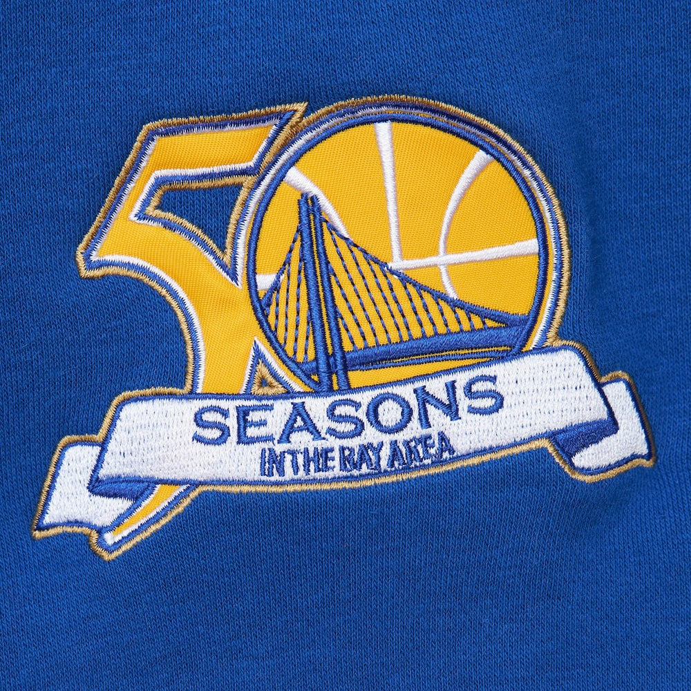 Golden State Warriors Hardwood Classics All Over 4.0 Pullover Sweatshirt sale - Heather Gray sale