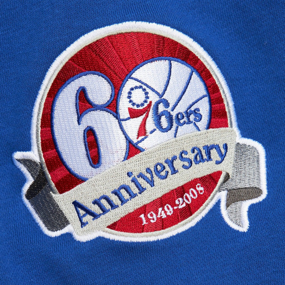 Philadelphia 76ers Hardwood Classics All Over 4.0 Pullover Sweatshirt - Heather Gray sale