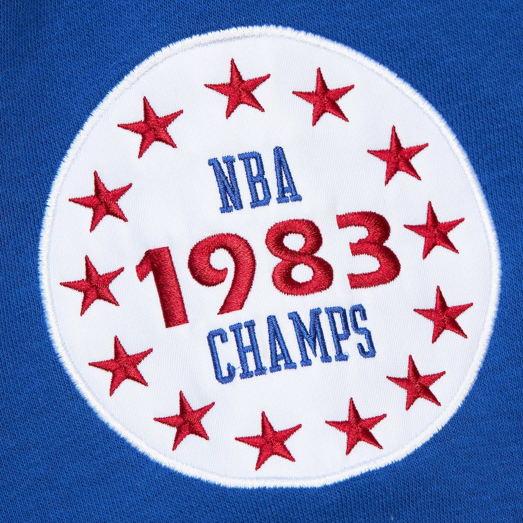 Philadelphia 76ers Hardwood Classics All Over 4.0 Pullover Sweatshirt - Heather Gray sale