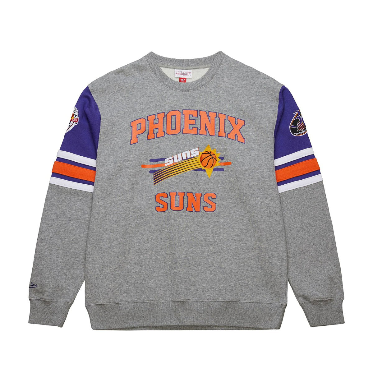 Phoenix Suns Hardwood Classics All Over 4.0 Pullover Sweatshirt - Heather Gray on sale