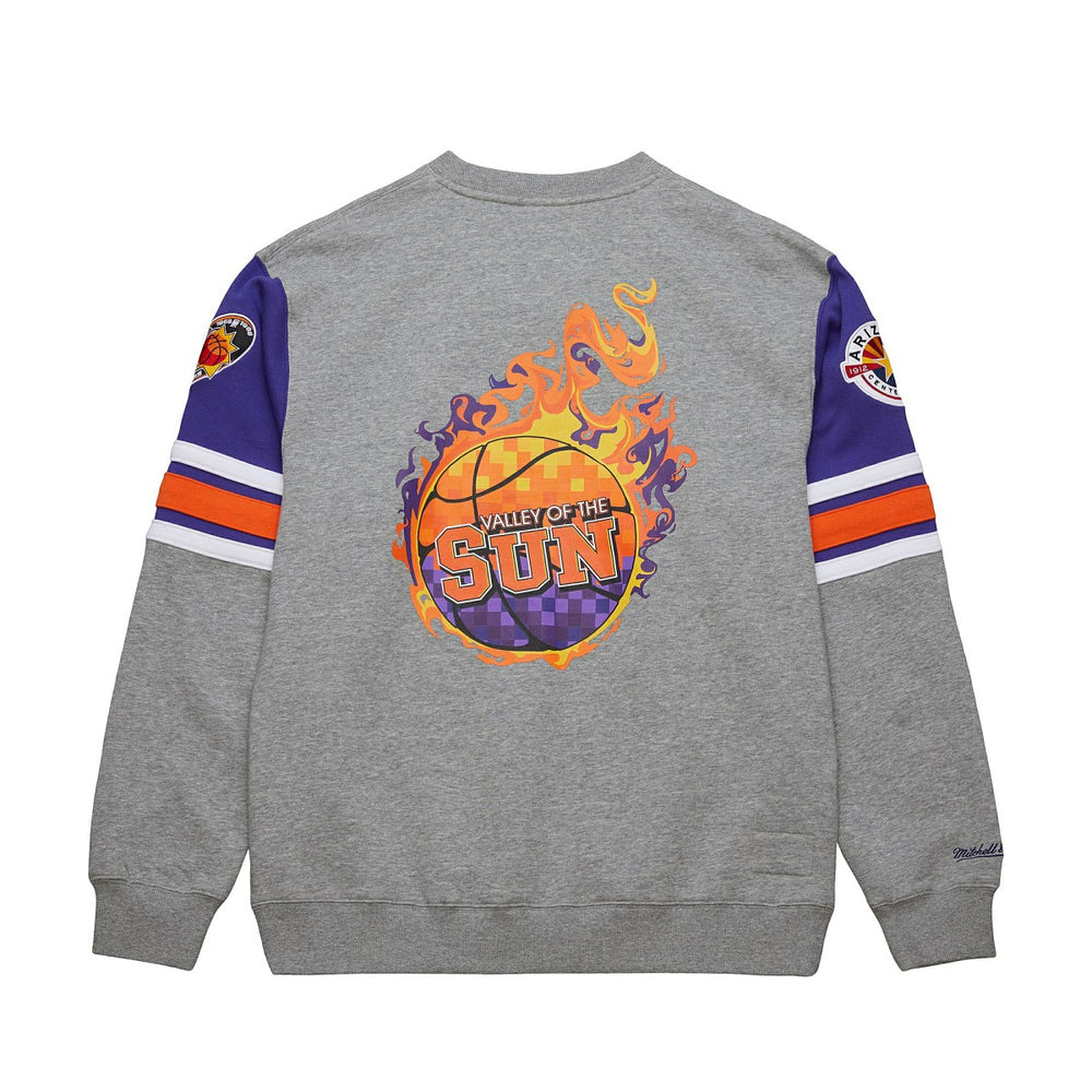 Phoenix Suns Hardwood Classics All Over 4.0 Pullover Sweatshirt - Heather Gray on sale