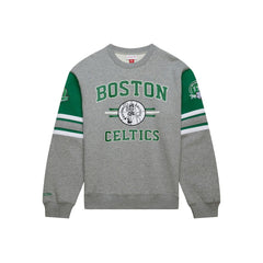 Boston Celtics Hardwood Classics All Over 4.0 Pullover Sweatshirt - Heather Gray on sale
