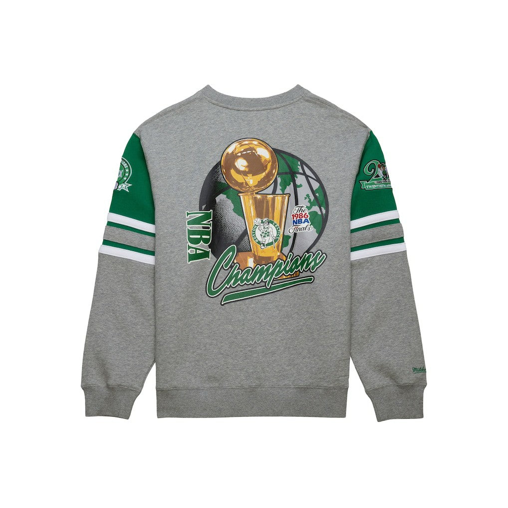 Boston Celtics Hardwood Classics All Over 4.0 Pullover Sweatshirt - Heather Gray on sale