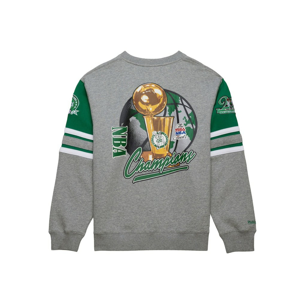 Boston Celtics Hardwood Classics All Over 4.0 Pullover Sweatshirt - Heather Gray on sale