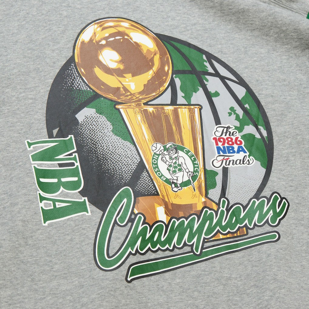 Boston Celtics Hardwood Classics All Over 4.0 Pullover Sweatshirt - Heather Gray on sale