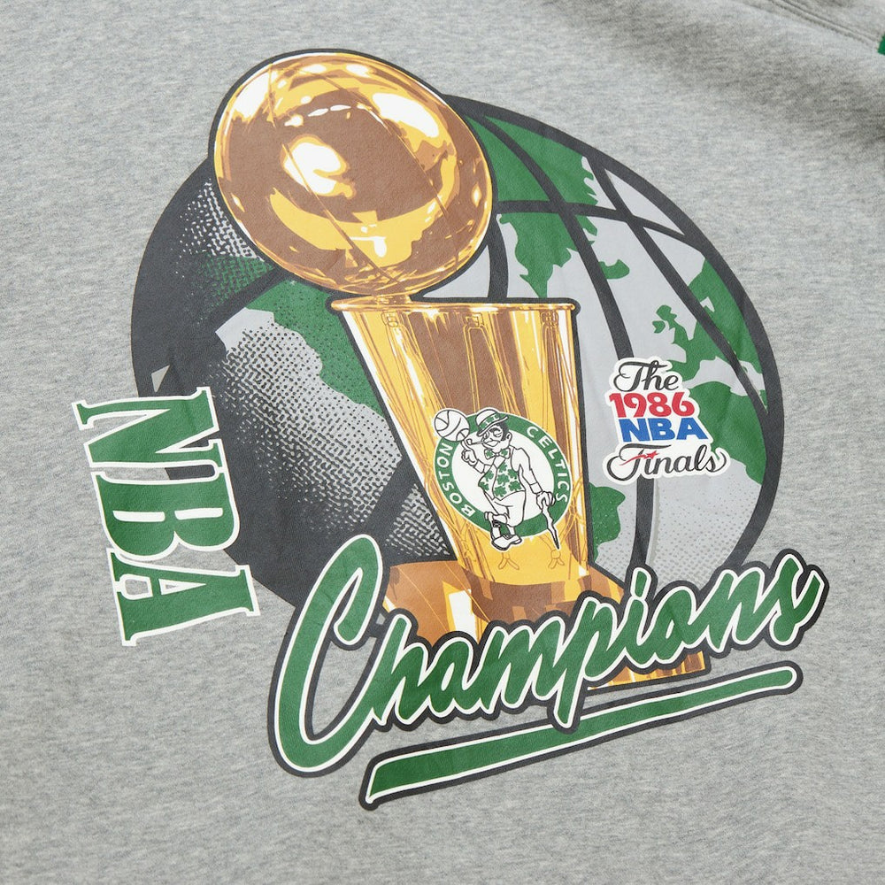 Boston Celtics Hardwood Classics All Over 4.0 Pullover Sweatshirt - Heather Gray on sale