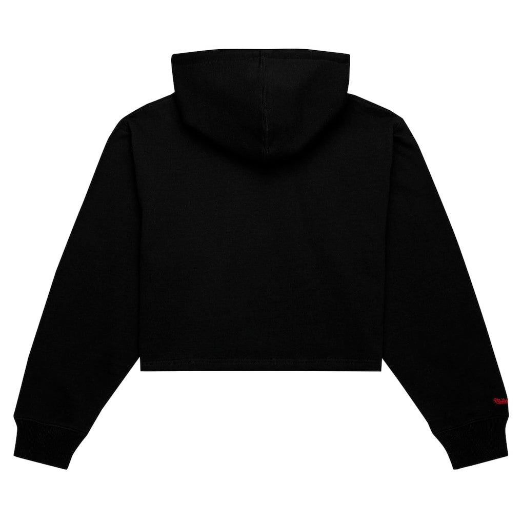 Chicago Bulls Women's Hardwood Classics Cropped Pullover Hoodie - Black online