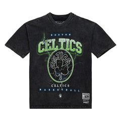 Boston Celtics Unisex Hardwood Classics Vintage Voltage Premium Heavyweight T-Shirt - Black sale