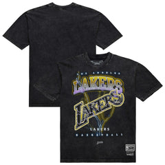 Los Angeles Lakers Unisex Hardwood Classics Vintage Voltage Premium Heavyweight T-Shirt - Black sale