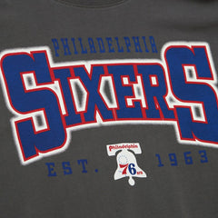 Philadelphia 76ers Women's Hardwood Classics Oversized Boyfriend T-Shirt - Charcoal outlet