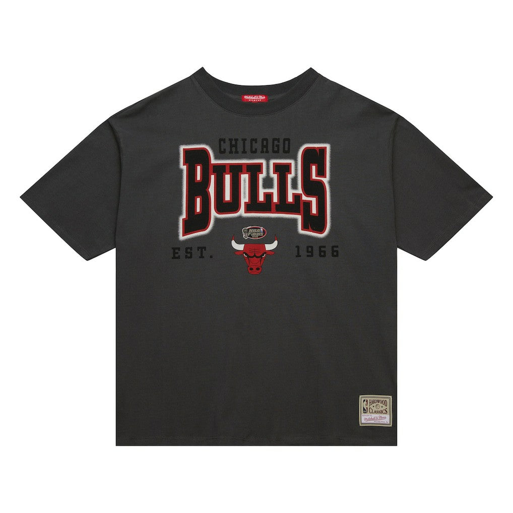 Chicago Bulls Women's Hardwood Classics Oversized Boyfriend T-Shirt sale - Charcoal cheap