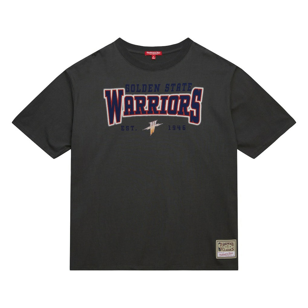 Golden State Warriors Women's Hardwood Classics Oversized Boyfriend T-Shirt sale - Charcoal sale