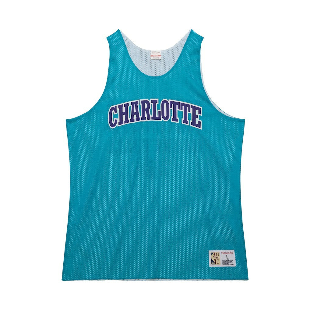 Charlotte Hornets Hardwood Classics Reversible Mesh Practice Jersey - Teal/White cheap