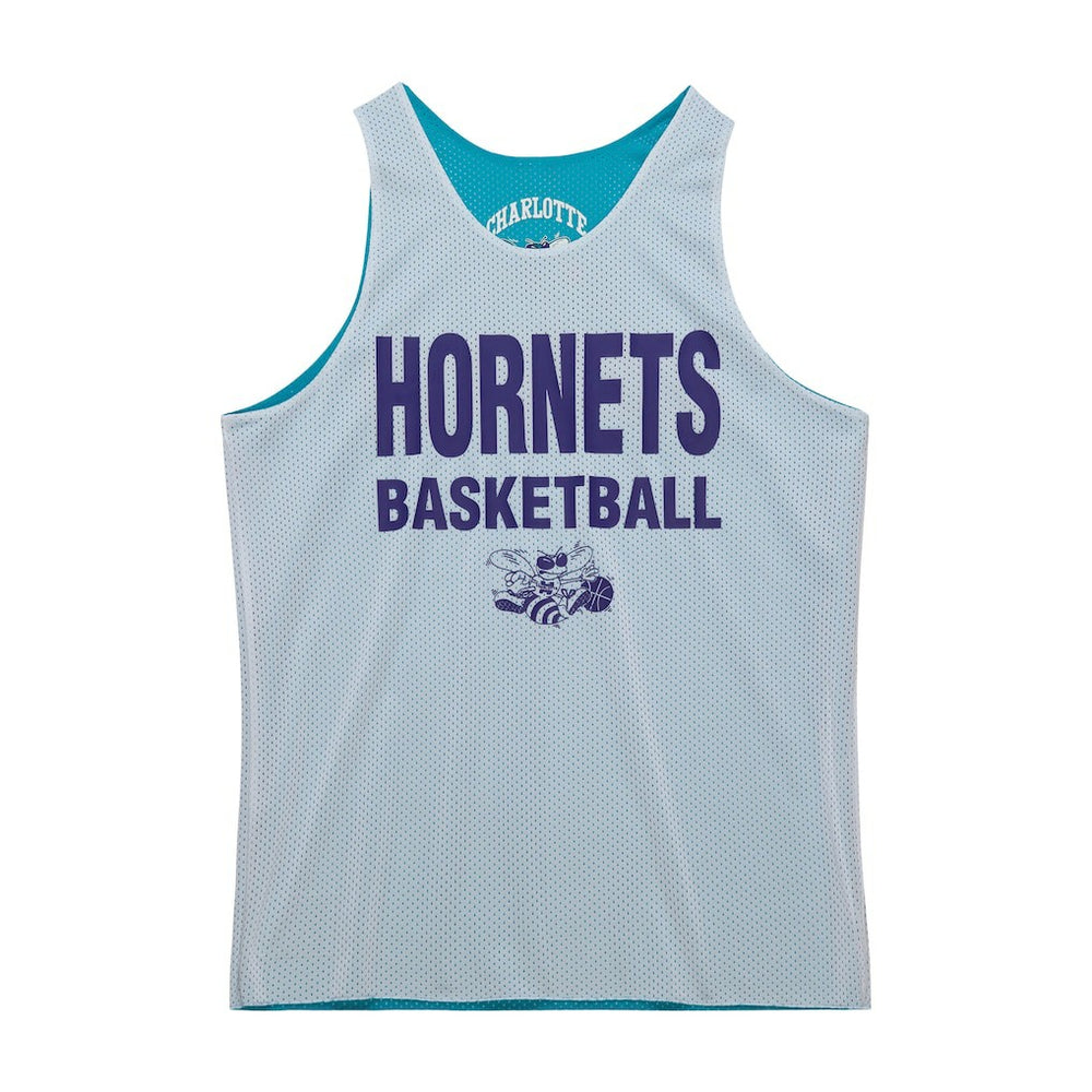 Charlotte Hornets Hardwood Classics Reversible Mesh Practice Jersey - Teal/White cheap