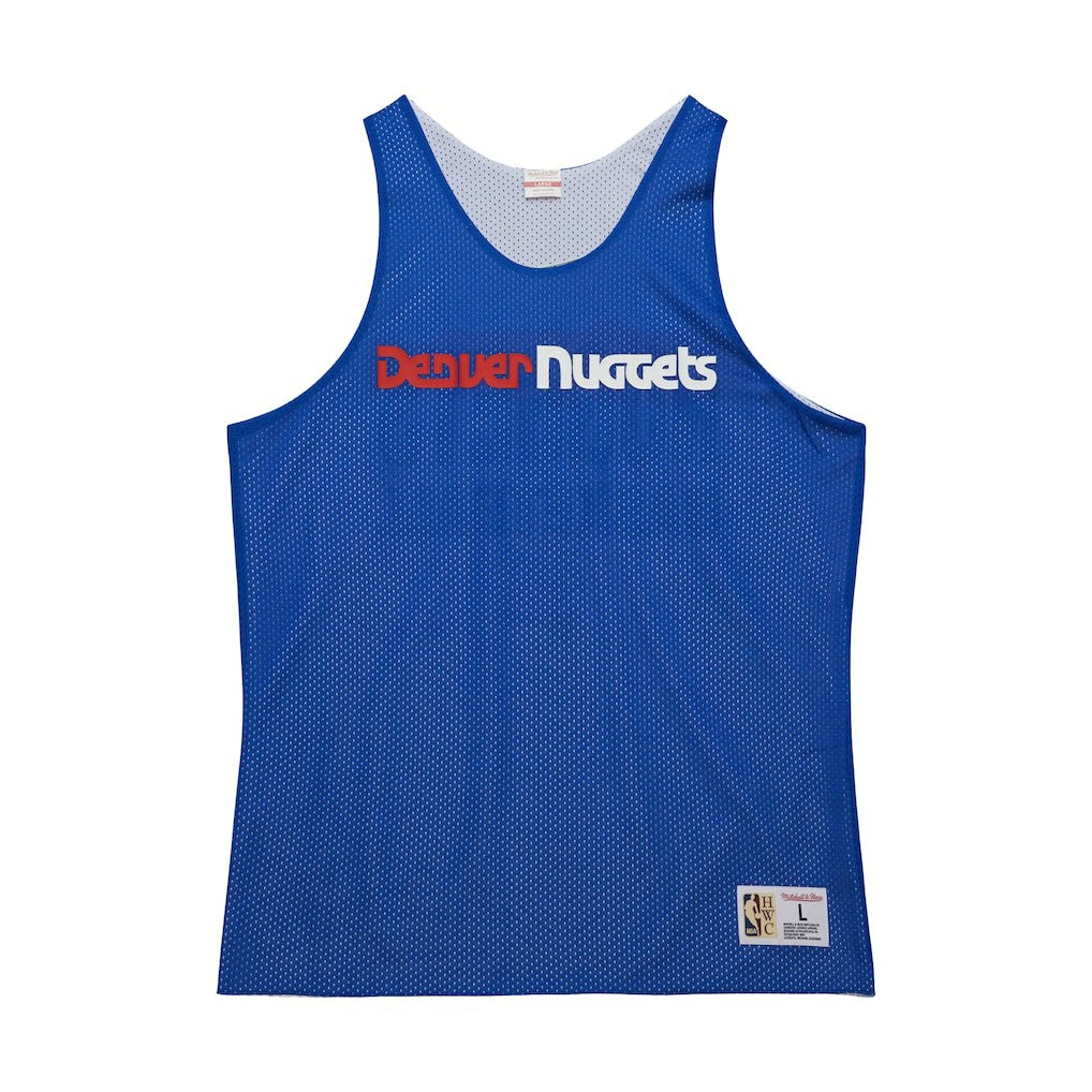 Denver Nuggets Hardwood Classics Reversible Mesh Practice Jersey sale - Royal/White discount