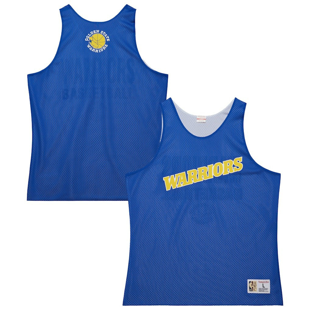 Golden State Warriors Hardwood Classics Reversible Mesh Practice Jersey sale - Royal/White cheap