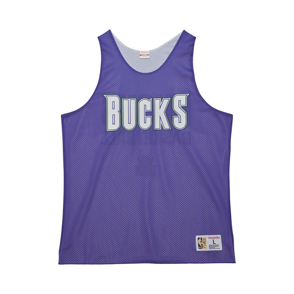 Milwaukee Bucks Hardwood Classics Reversible Mesh Practice Jersey - Purple/White on sale