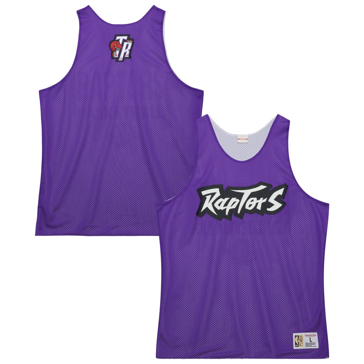 Toronto Raptors Hardwood Classics Reversible Mesh Practice Jersey - Purple/White shop