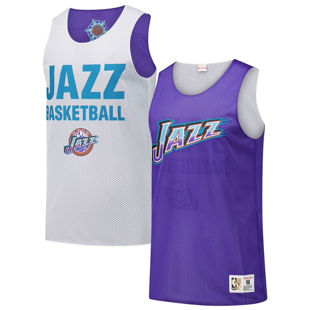 Utah Jazz Hardwood Classics Reversible Mesh Practice Jersey - Purple for sale