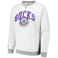 Milwaukee Bucks Vintage Logo Pullover Sweatshirt - Heather Gray on sale