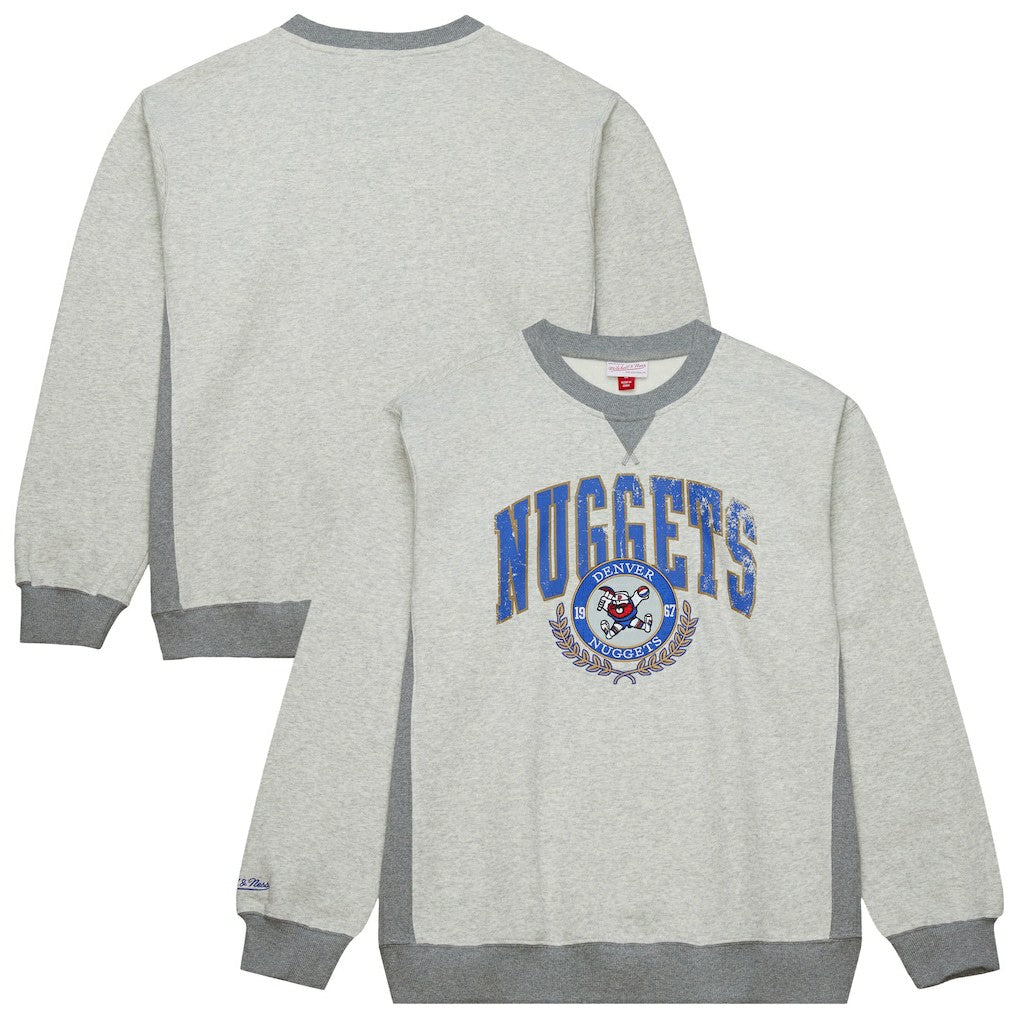Denver Nuggets Vintage Logo Pullover Sweatshirt sale - Heather Gray cheap
