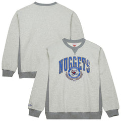 Denver Nuggets Vintage Logo Pullover Sweatshirt sale - Heather Gray cheap