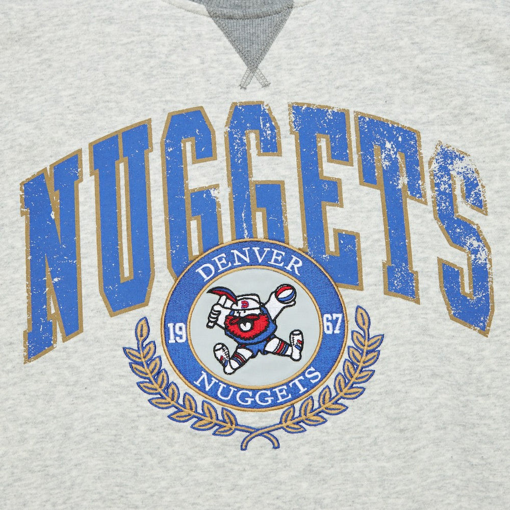 Denver Nuggets Vintage Logo Pullover Sweatshirt sale - Heather Gray cheap