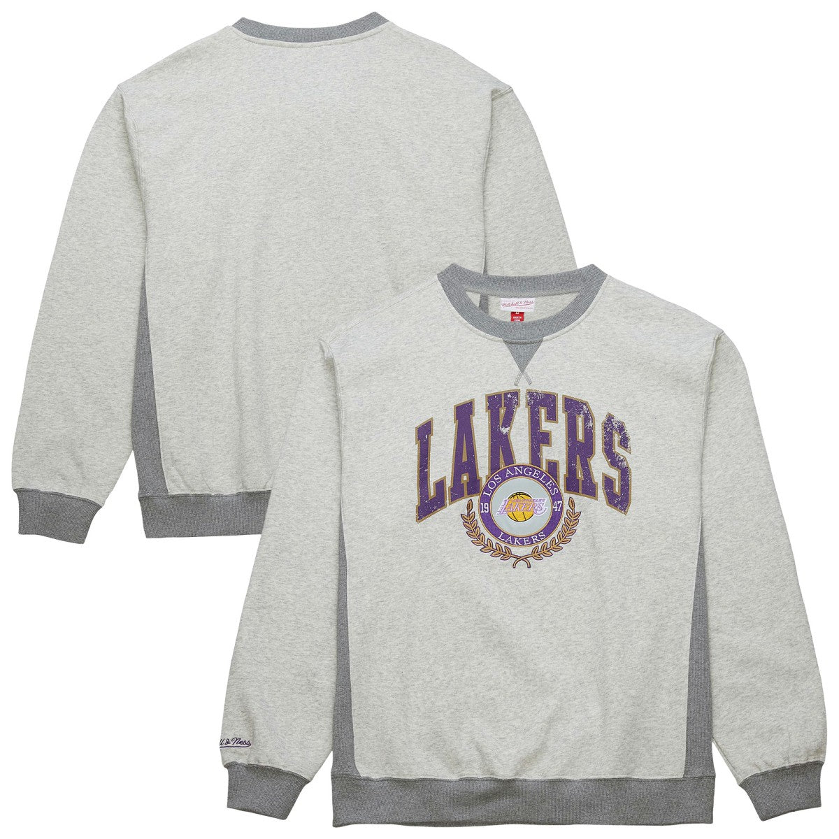 Los Angeles Lakers Vintage Logo Pullover Sweatshirt - Heather Gray outlet