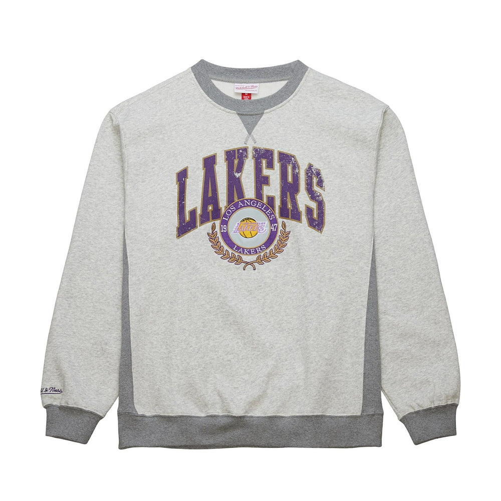 Los Angeles Lakers Vintage Logo Pullover Sweatshirt - Heather Gray outlet