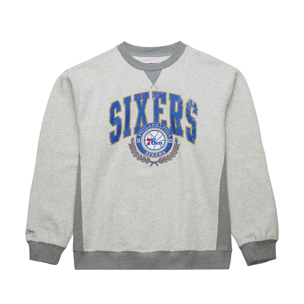 Philadelphia 76ers Vintage Logo Pullover Sweatshirt - Heather Gray outlet