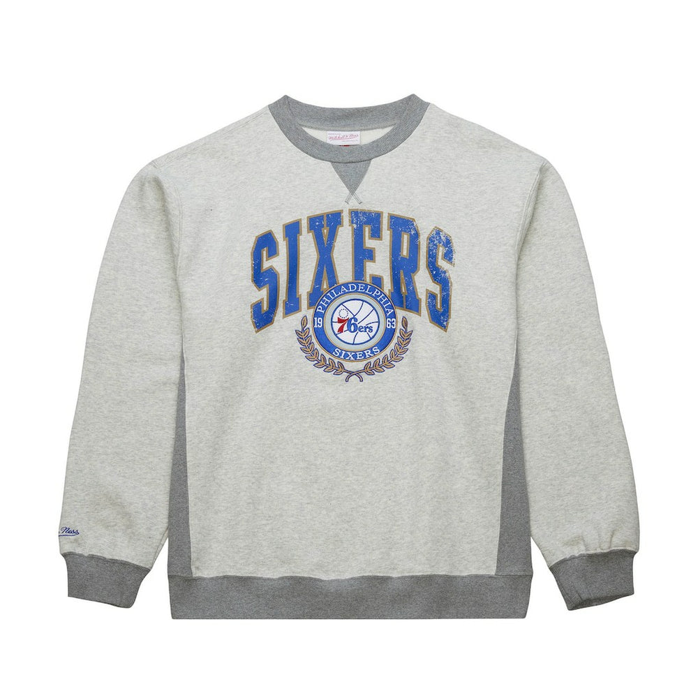 Philadelphia 76ers Vintage Logo Pullover Sweatshirt - Heather Gray outlet