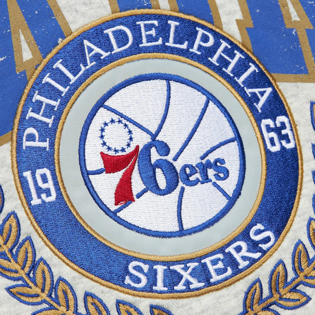 Philadelphia 76ers Vintage Logo Pullover Sweatshirt - Heather Gray outlet