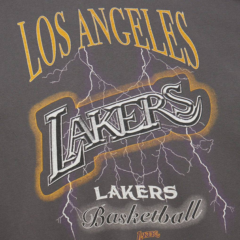 Los Angeles Lakers Women's Hardwood Classics Lightweight Pullover Sweatshirt - Charcoal online