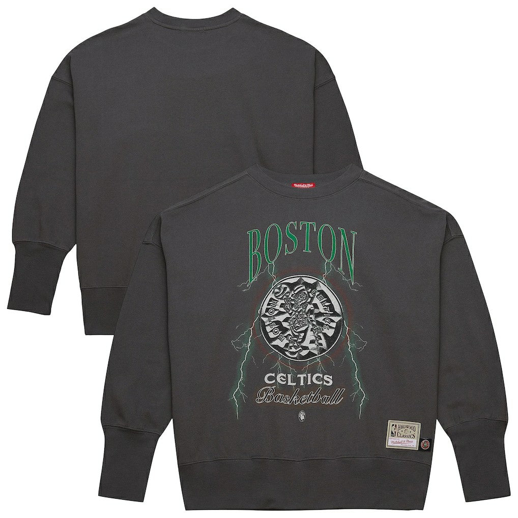 Boston Celtics Women's Hardwood Classics Lightweight Pullover Sweatshirt - Charcoal discount