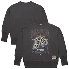 Philadelphia 76ers Women's Hardwood Classics Lightweight Pullover Sweatshirt - Charcoal online