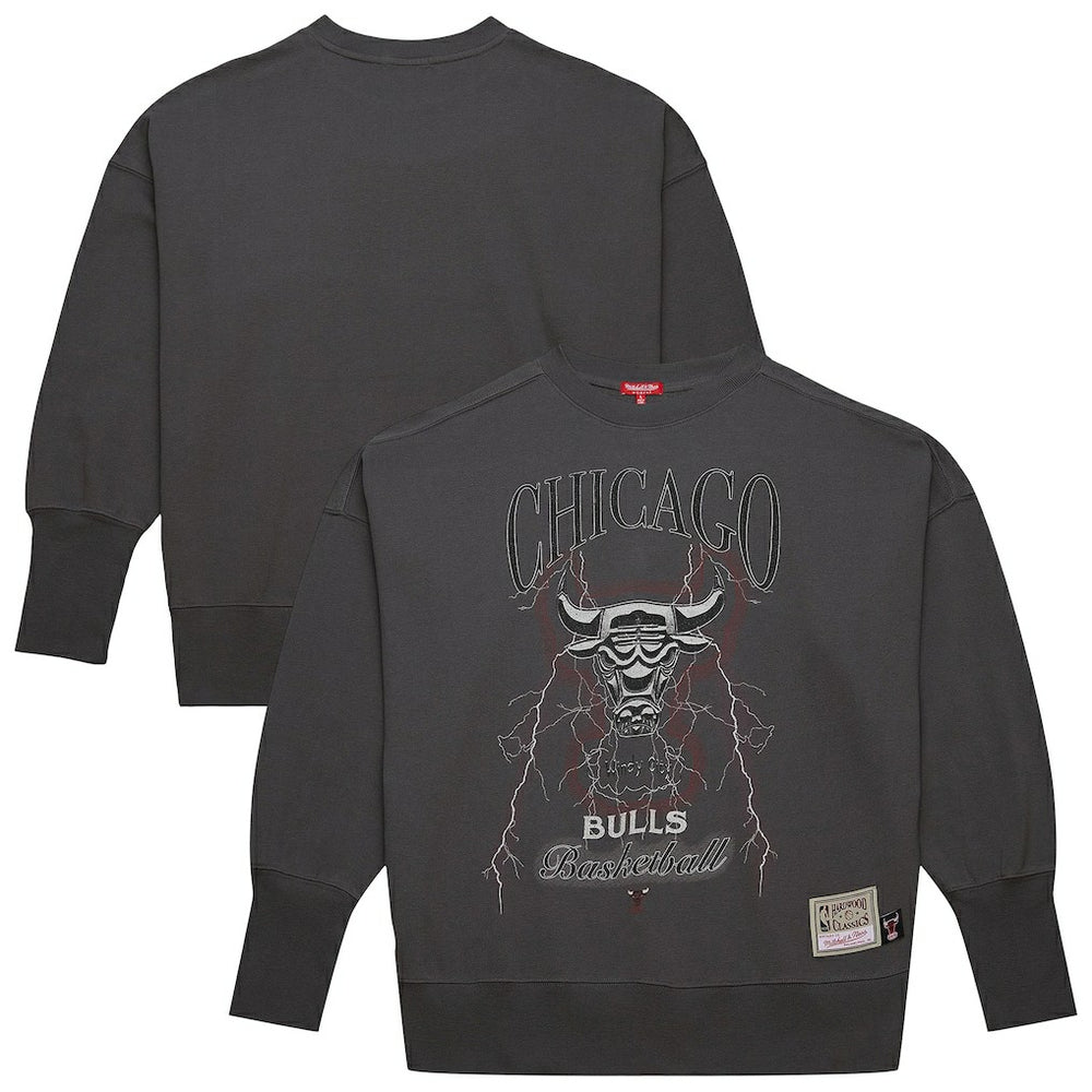 Chicago Bulls Women's Hardwood Classics Lightweight Pullover Sweatshirt - Charcoal sale